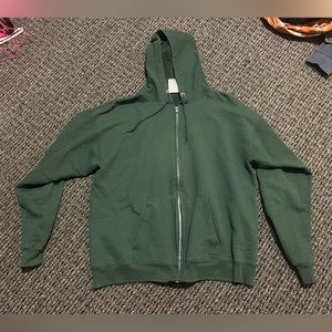 Dark green every day zipper jacket